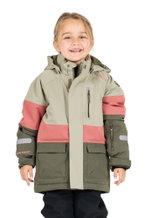 Zigzag Winter Ski Jacket Taylora W-PRO 15,000 (4-Way Stretch, waterproof, windproof) beige/pink children